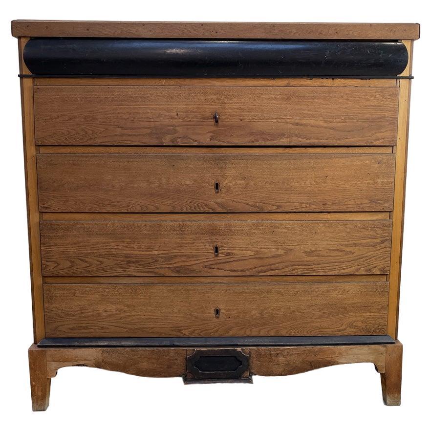 Antique Danish Oak Chest of Drawers, ca. 1800. For Sale