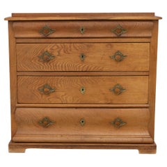 Antike dänische Kommode aus Eiche, 1850er Jahre.