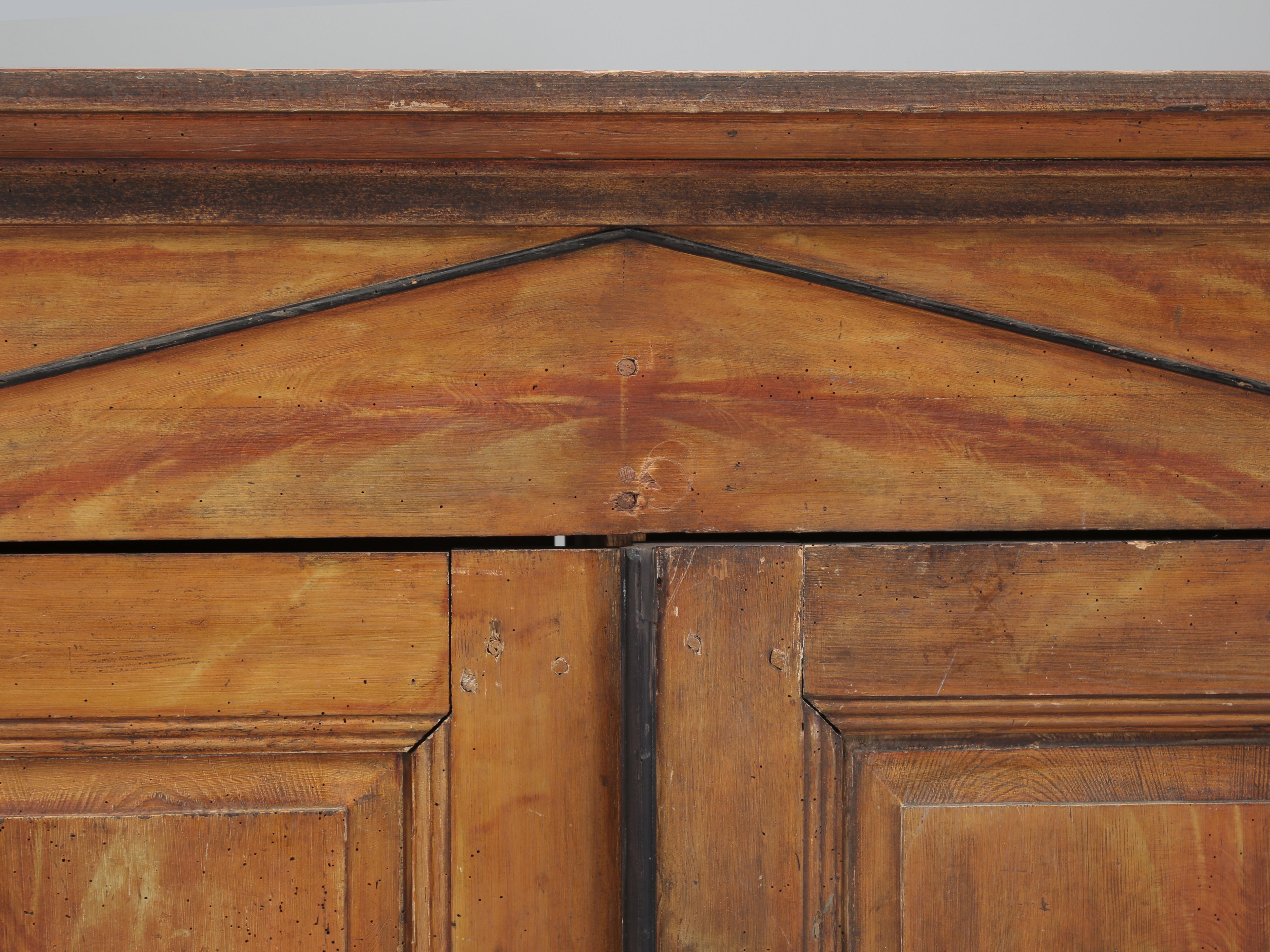 Mid-18th Century Antique Danish Original Paint Cupboard, Fitted interior From Private Collection For Sale