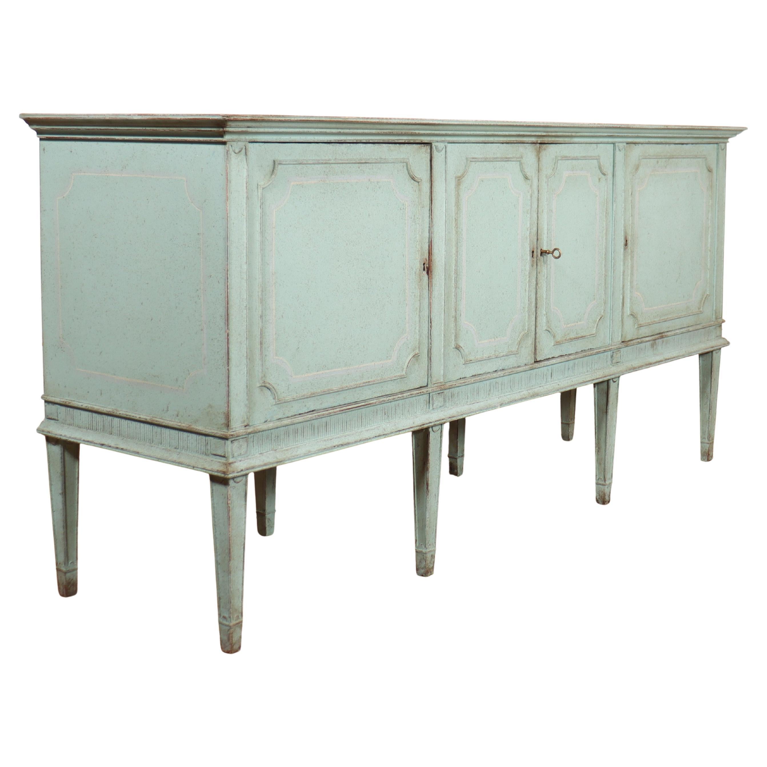 Antique Danish Painted Sideboard For Sale