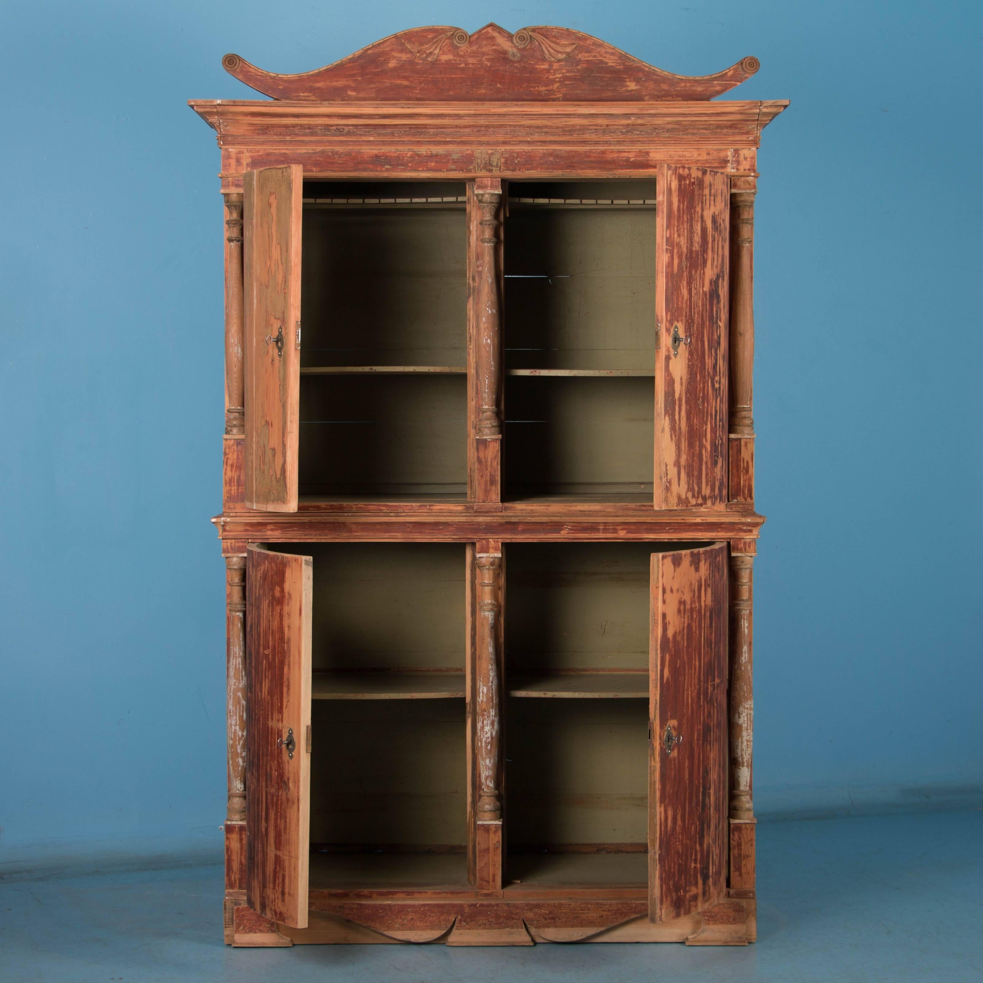 pine corner armoire