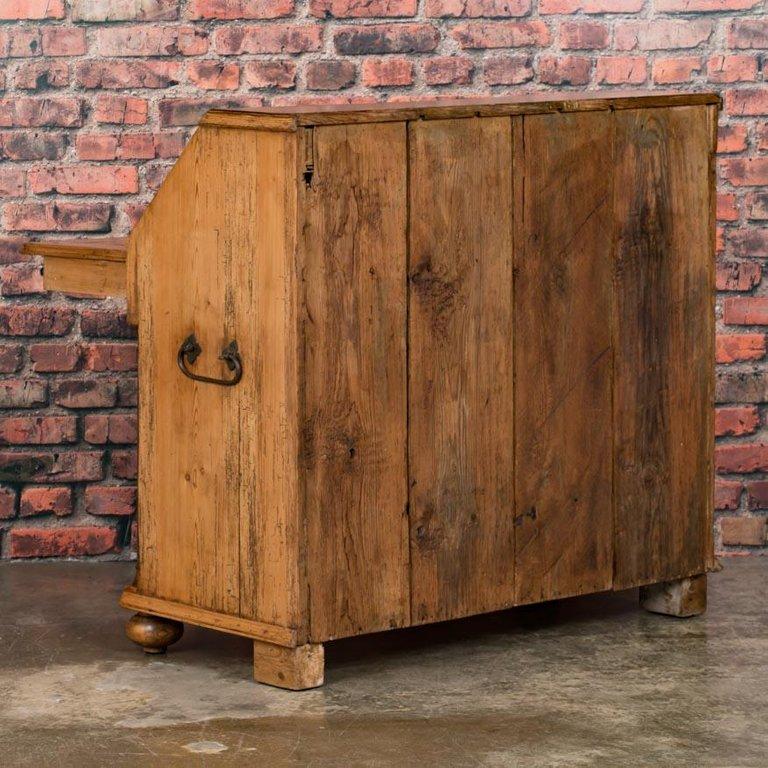 19th Century Antique Danish Pine Breakfront Bureau / Desk, circa 1840