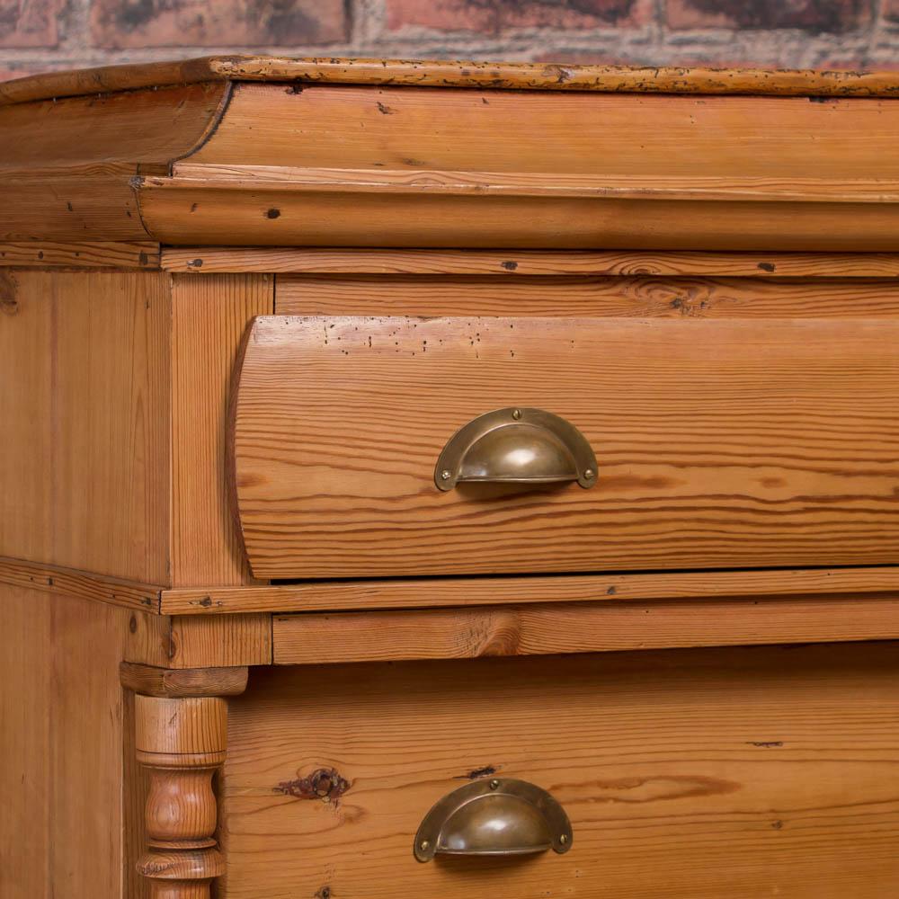 Antique Danish Pine Chest of Drawers (19. Jahrhundert)