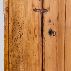 Antique Danish Pine Narrow Corner Cabinet