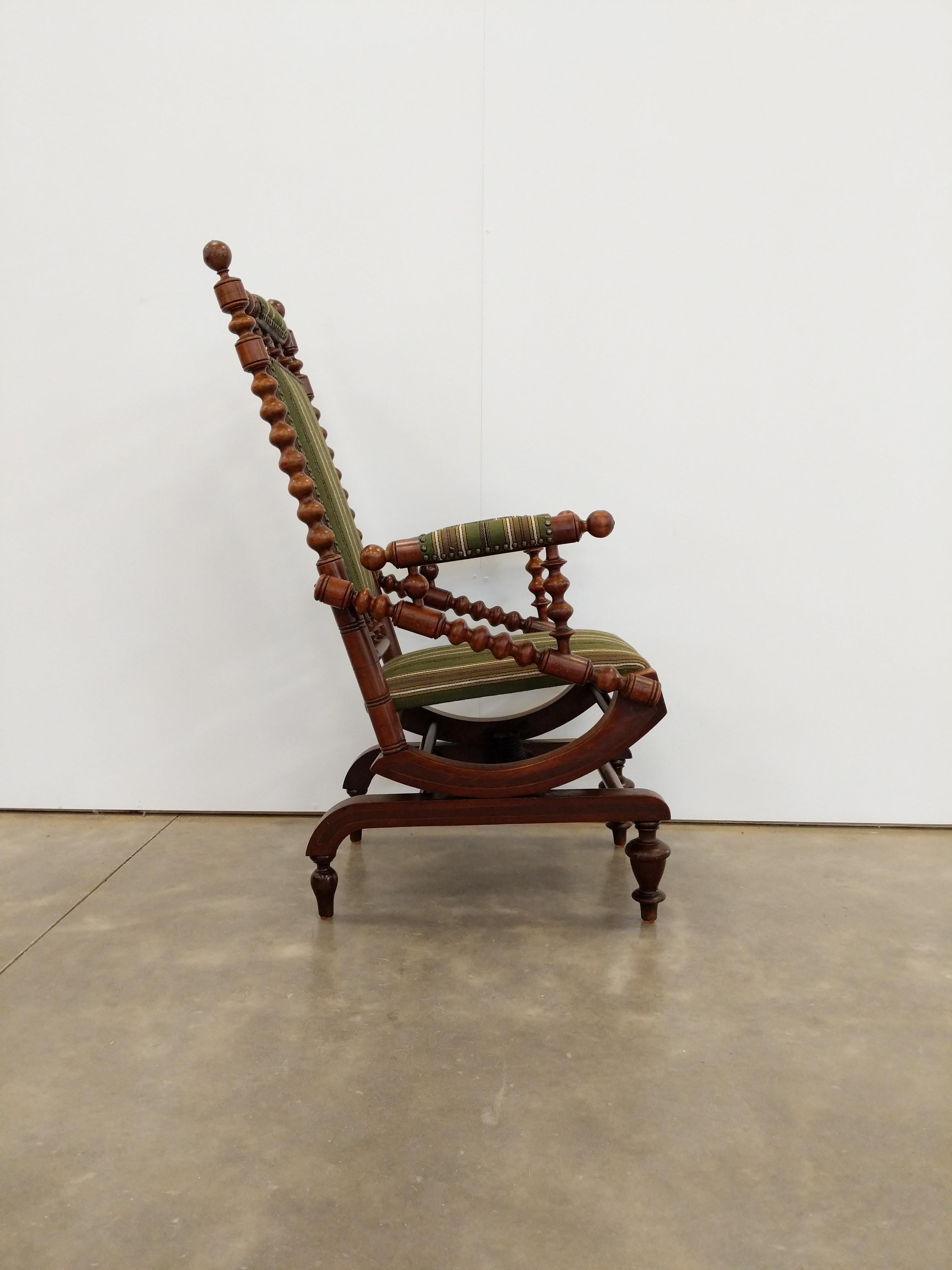 Antique Danish Rocking Chair In Good Condition For Sale In Gardiner, NY