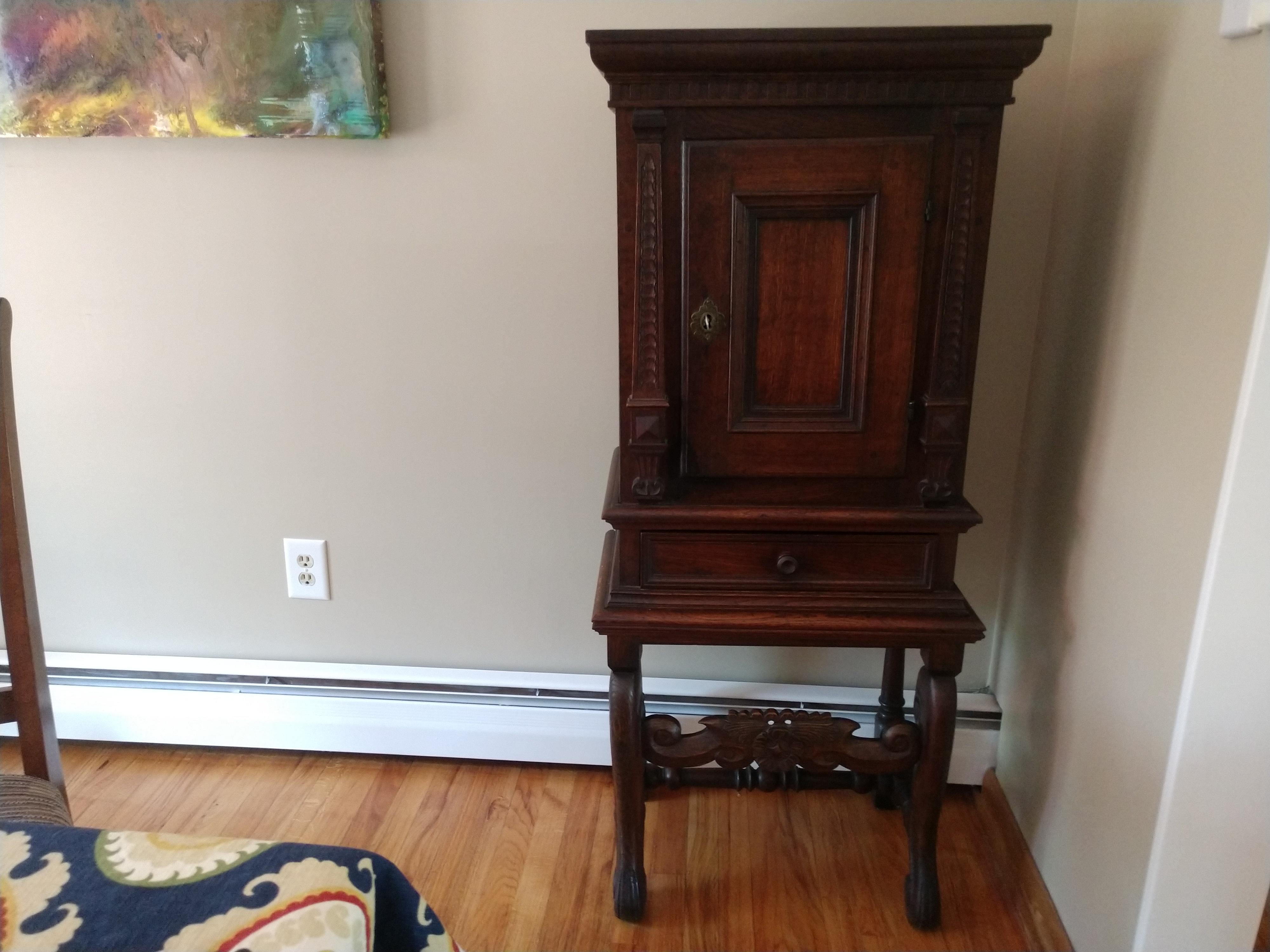 Antique Danish Sewing / Storage Cabinet For Sale 2