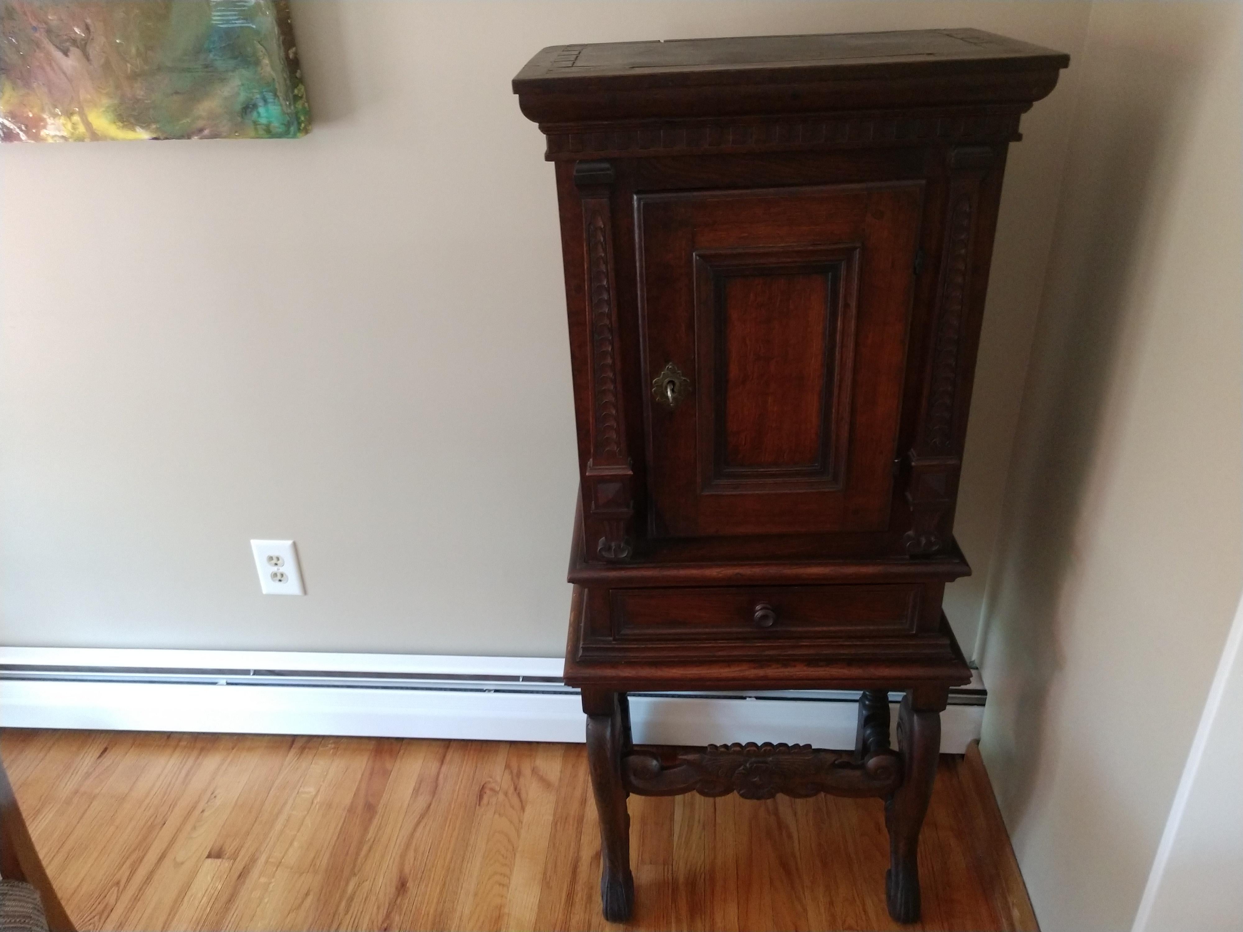 Antique Danish Sewing / Storage Cabinet For Sale 3