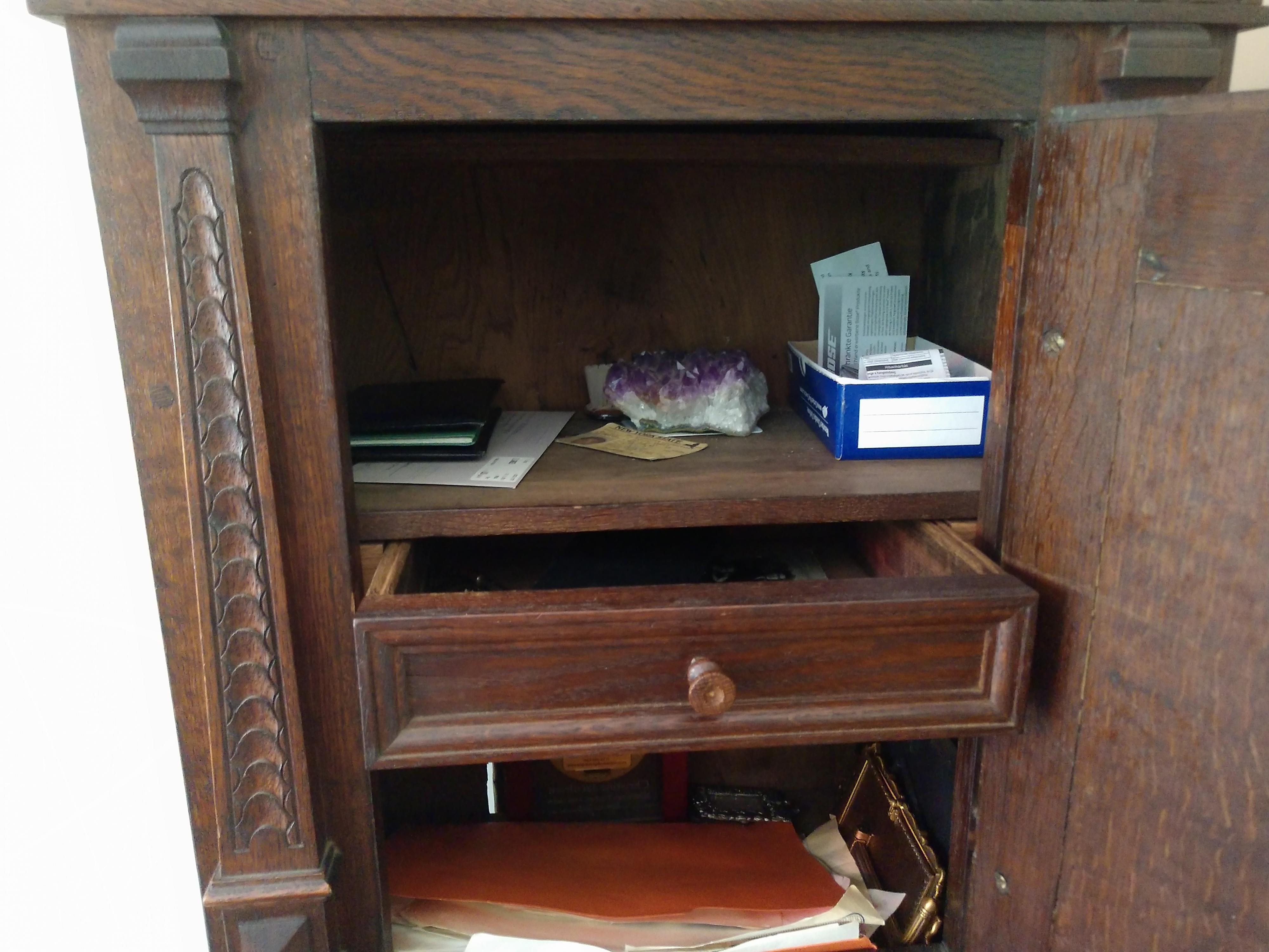 sewing storage cabinet vintage