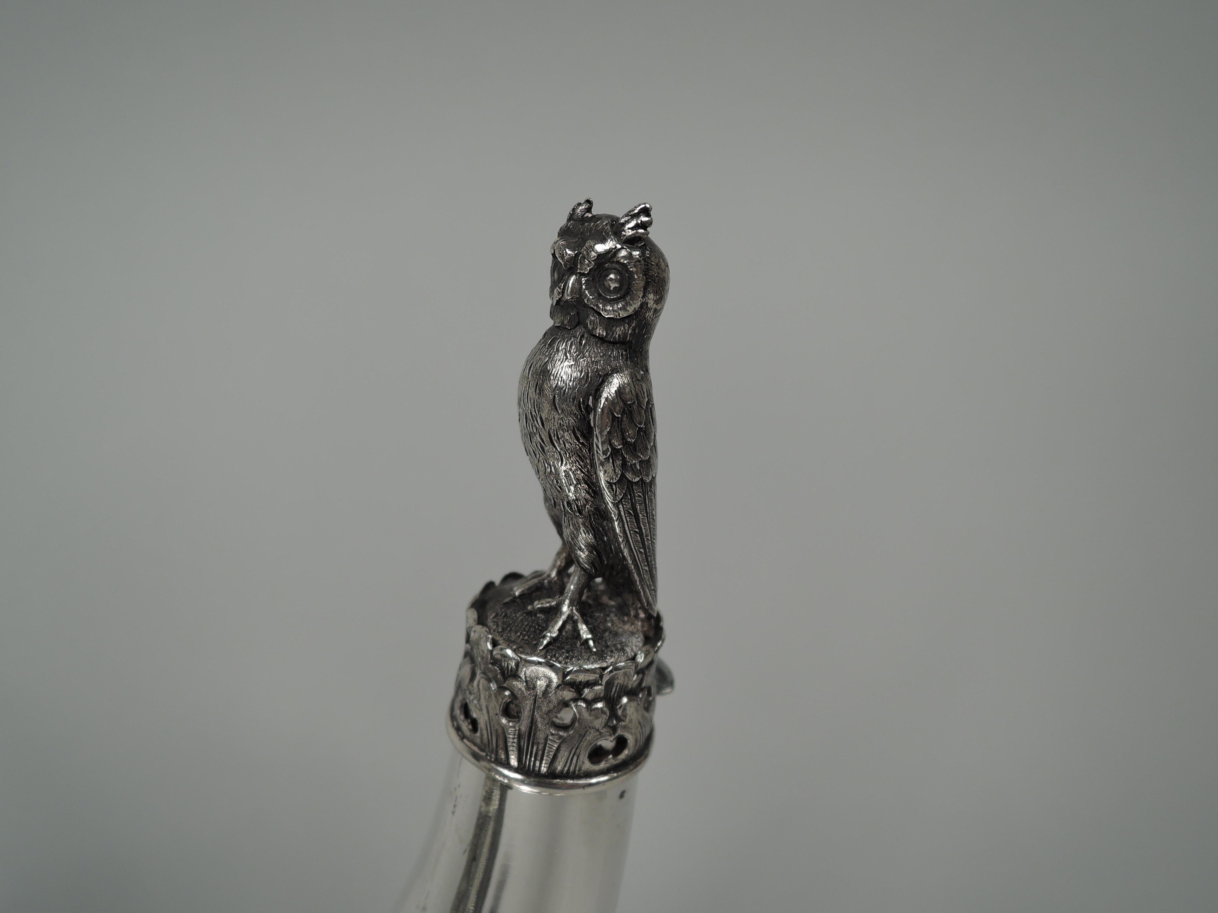 Antikes Dänisches Silber Biedermeier Gotisches Troubadour Horn auf Stand, 1855 im Angebot 5