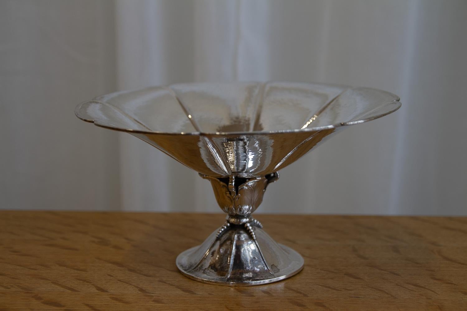 Antique Danish Silver Bowl, 1920s. For Sale 7