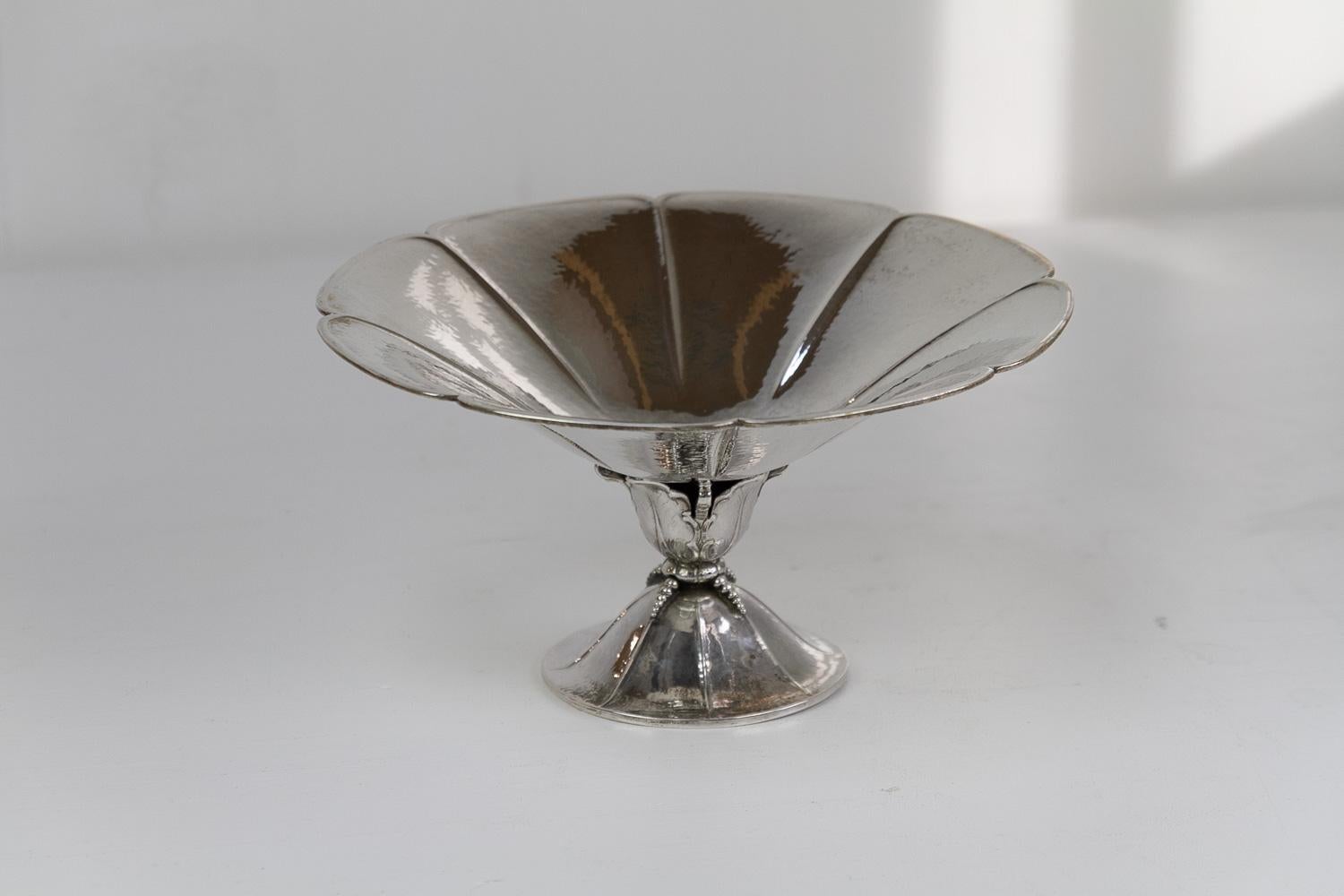 Early 20th Century Antique Danish Silver Bowl, 1920s. For Sale