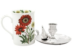 Antique Danish Silver Chamber Candlestick