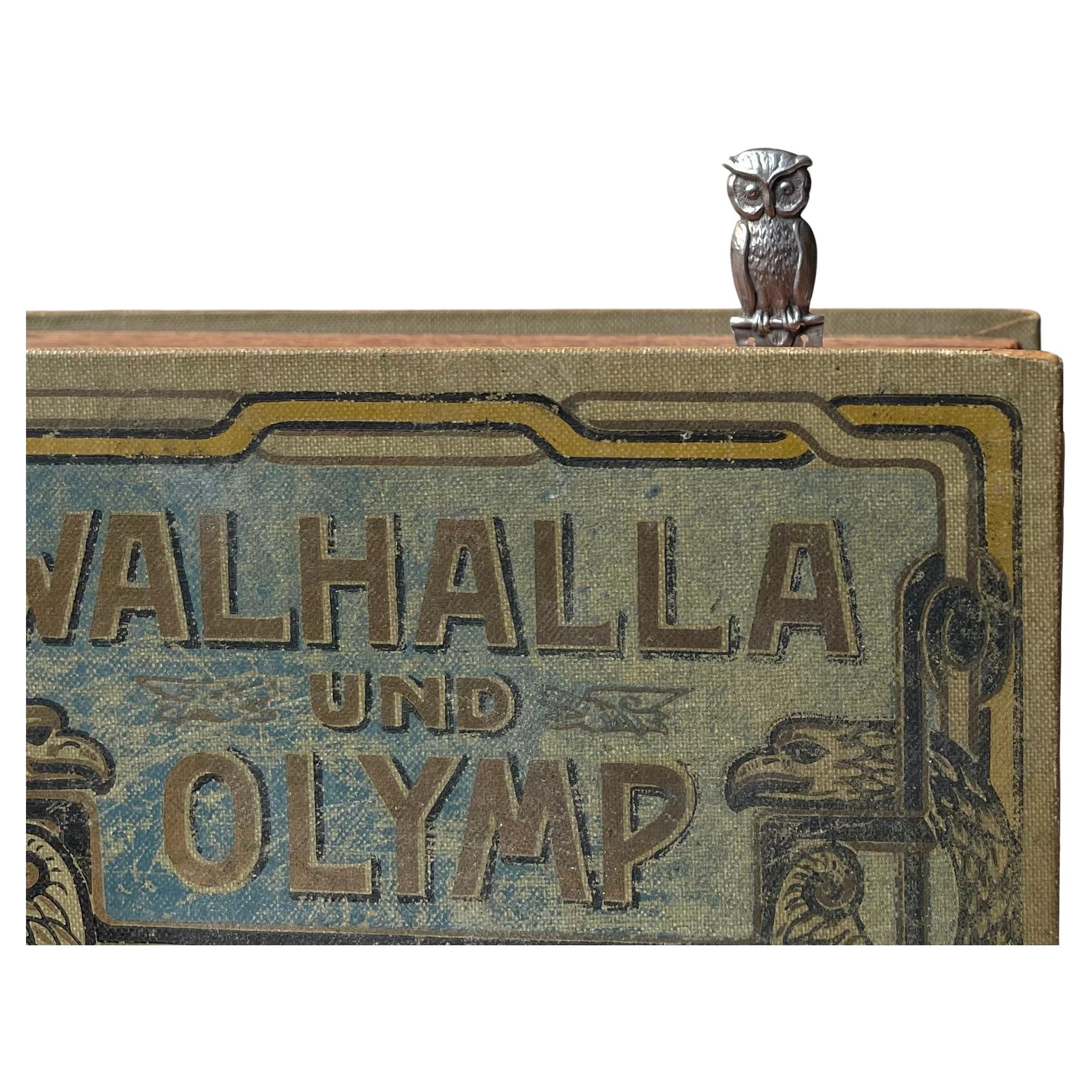 Antique Danish Silver Owl Bookmark by Hugo Grün For Sale