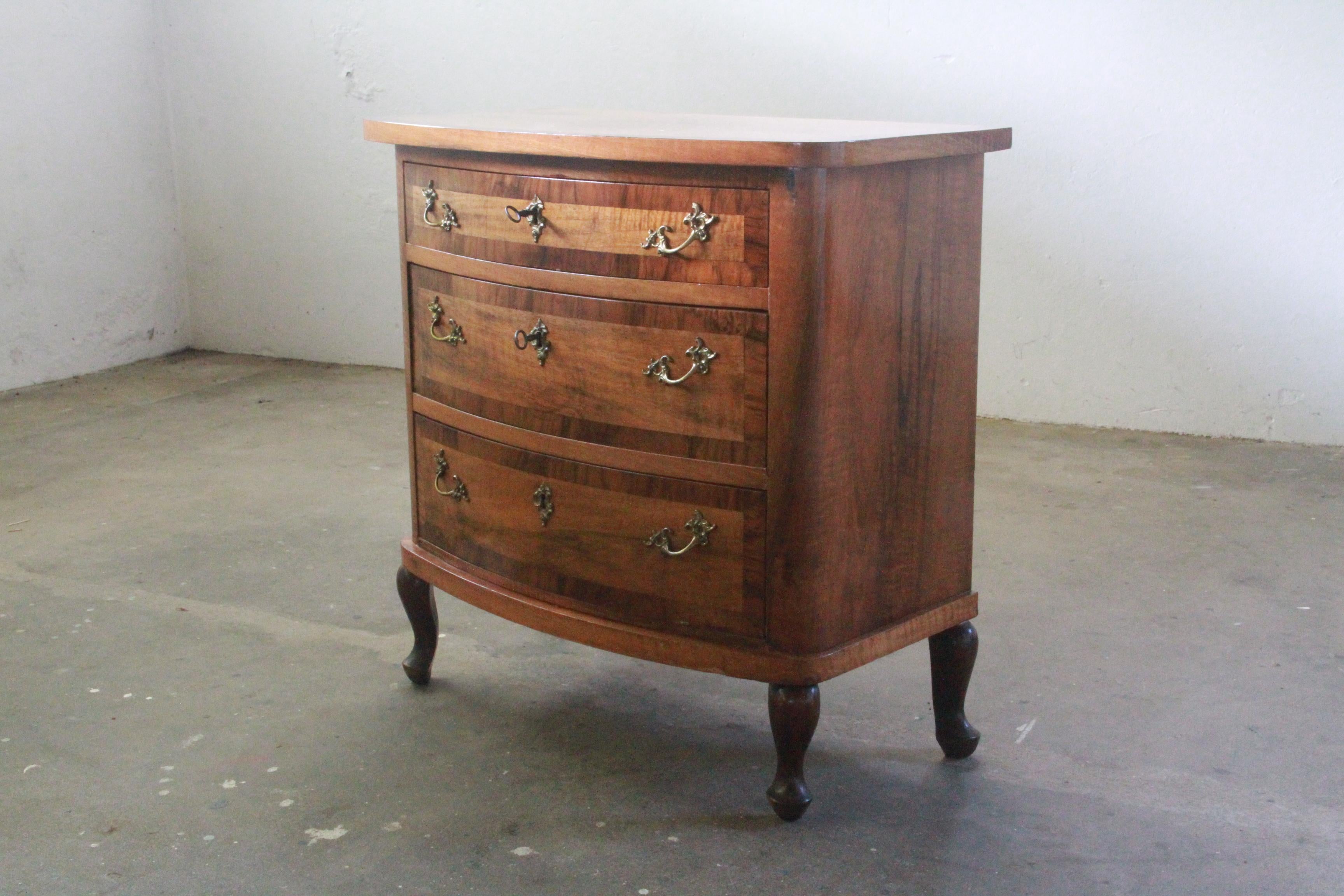 Antique Danish Small Dresser, Cabinet Baroque 10