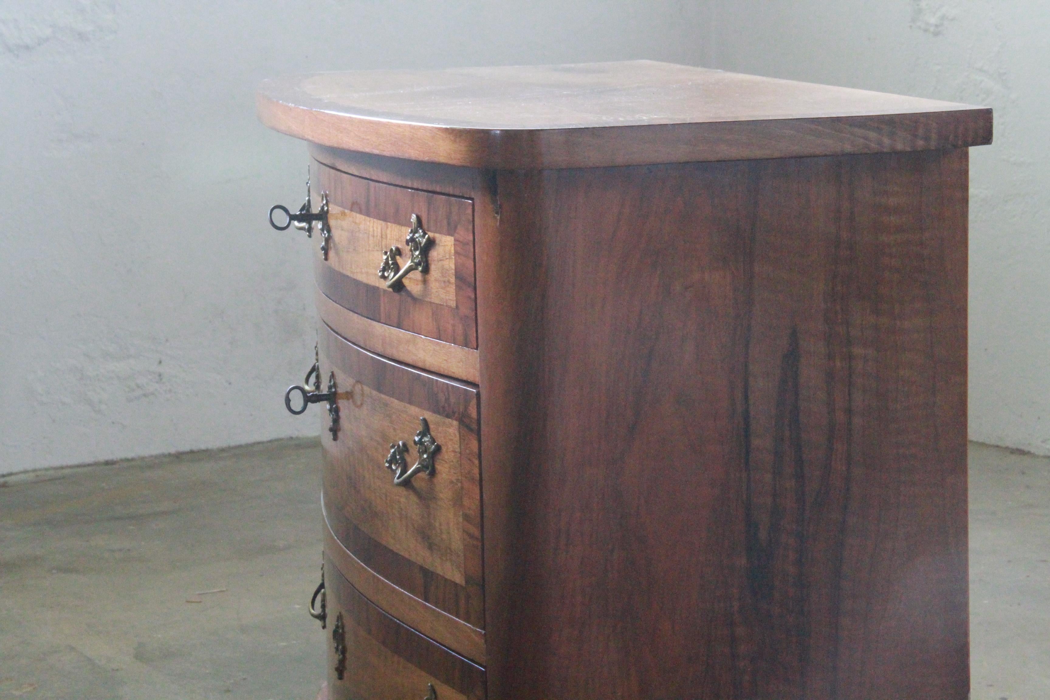 Antique Danish Small Dresser, Cabinet Baroque 12