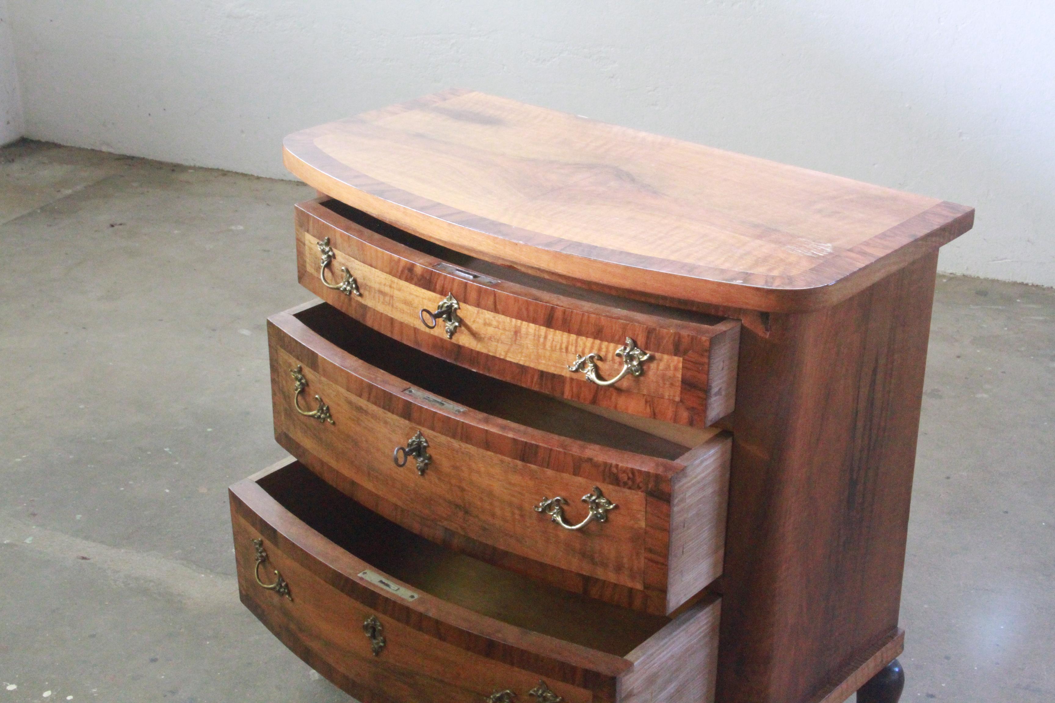 Antique Danish Small Dresser, Cabinet Baroque 14