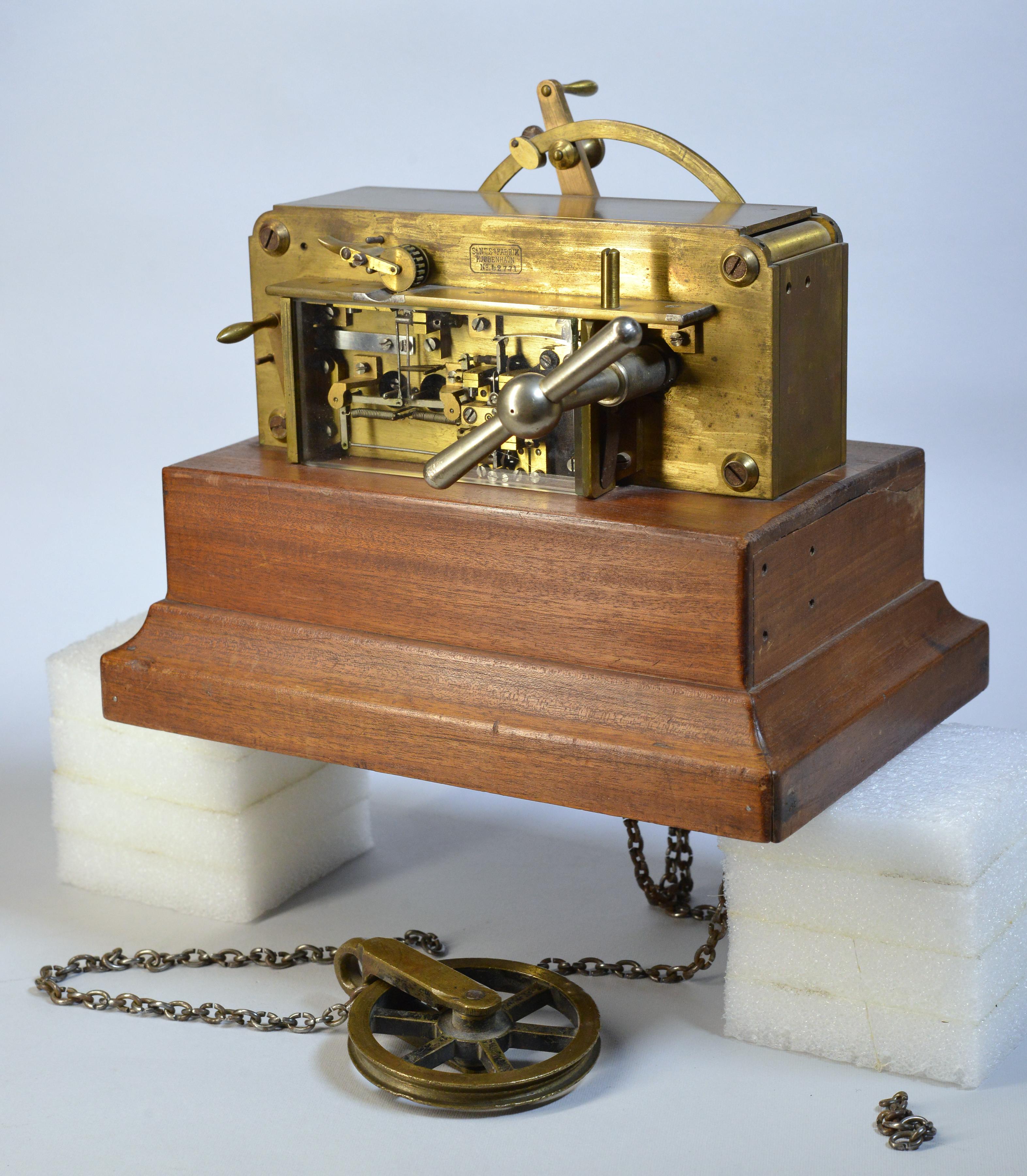 Art Deco Antique Danish SNTS Morse Telegraph Register Wheatstone transmitter For Sale