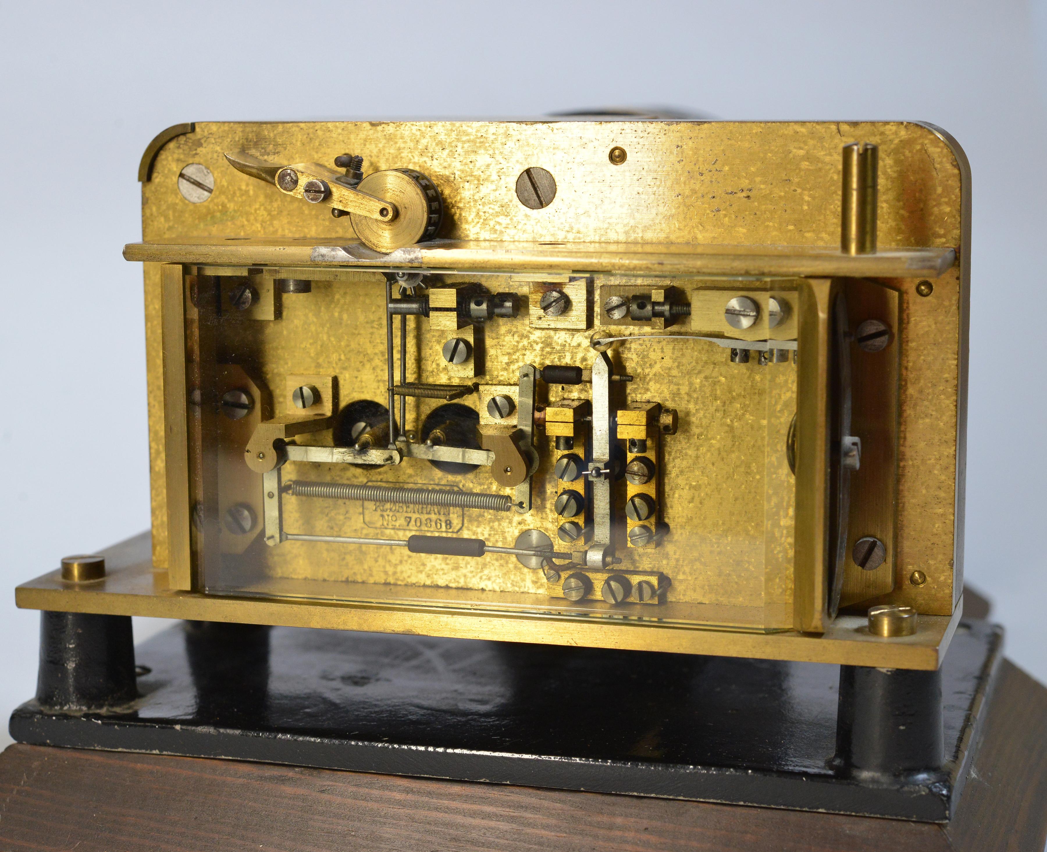 Art Deco Antique Danish SNTS Morse Telegraph Register Wheatstone transmitter w motor For Sale
