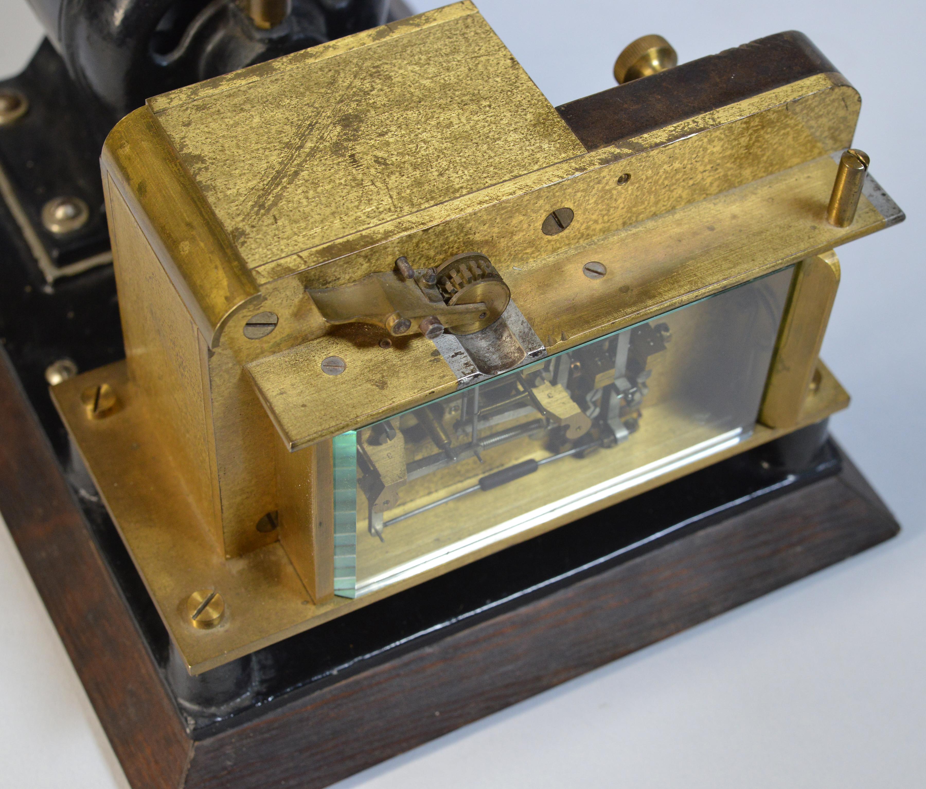 Antique Danish SNTS Morse Telegraph Register Wheatstone transmitter w motor For Sale 2