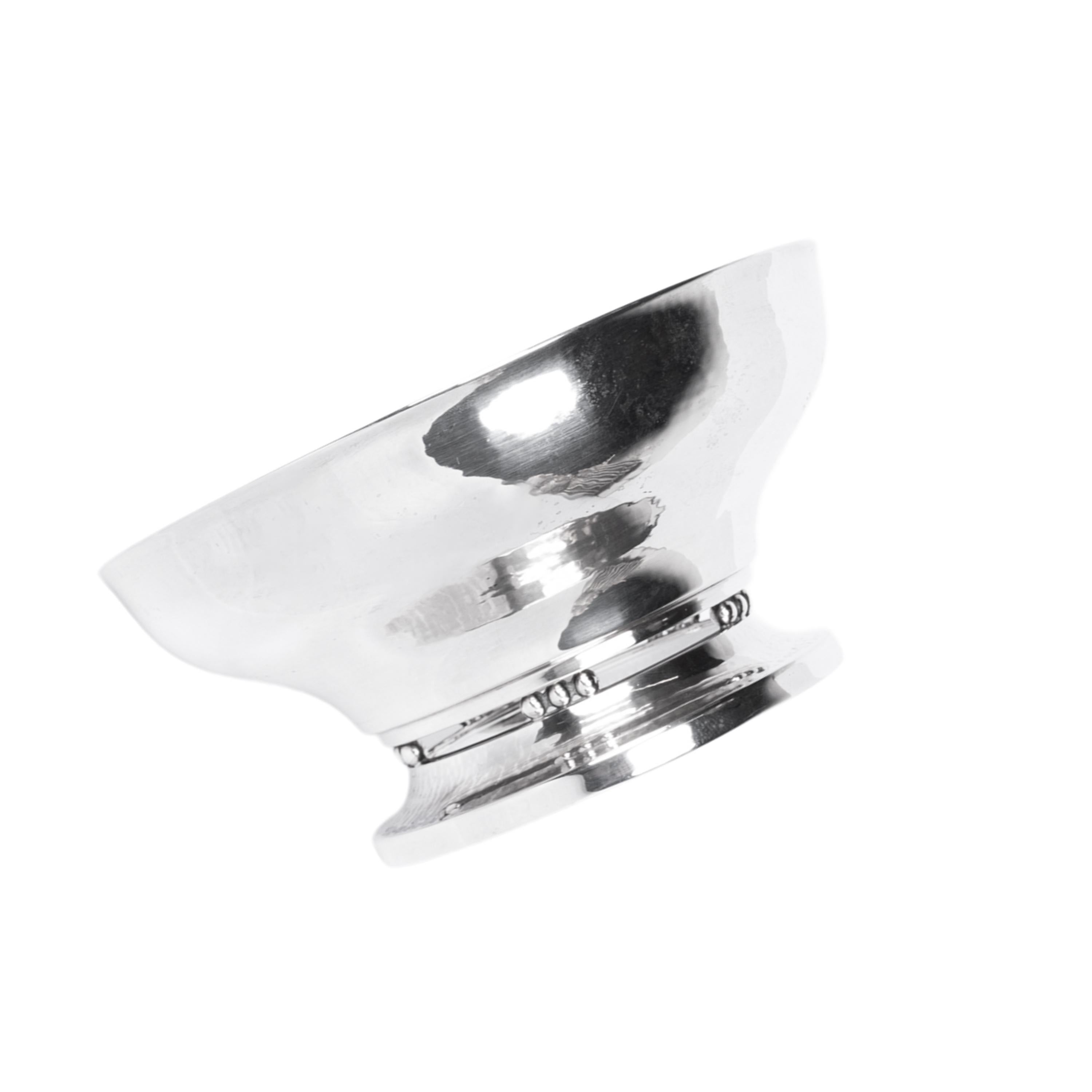 Antica ciotola danese in argento Sterling Art Nouveau con piede di Georg Jensen 1915 In condizioni buone in vendita a Portland, OR