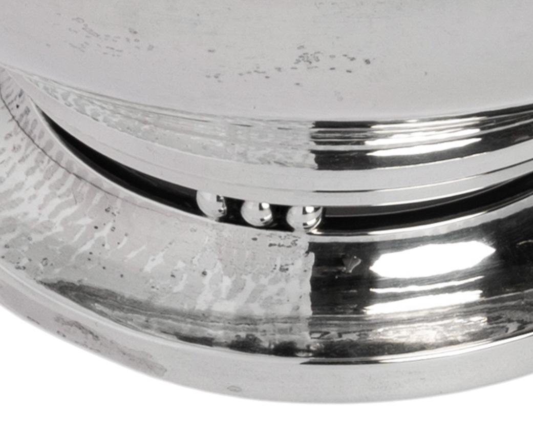 Inizio XX secolo Antica ciotola danese in argento Sterling Art Nouveau con piede di Georg Jensen 1915 in vendita