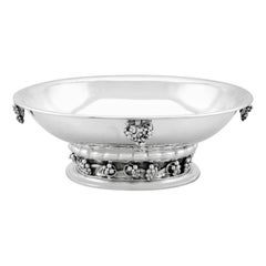 Antike antike dänische Tafelaufsatzschale aus Sterlingsilber von Georg Jensen