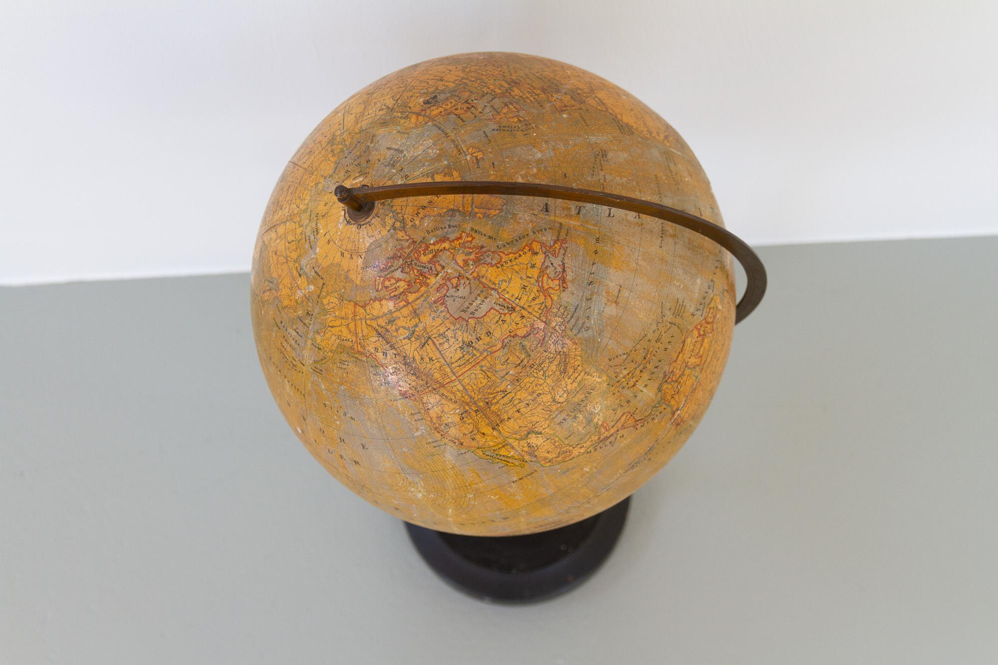 Antique Danish Terrestrial Globe, 1900s For Sale 10