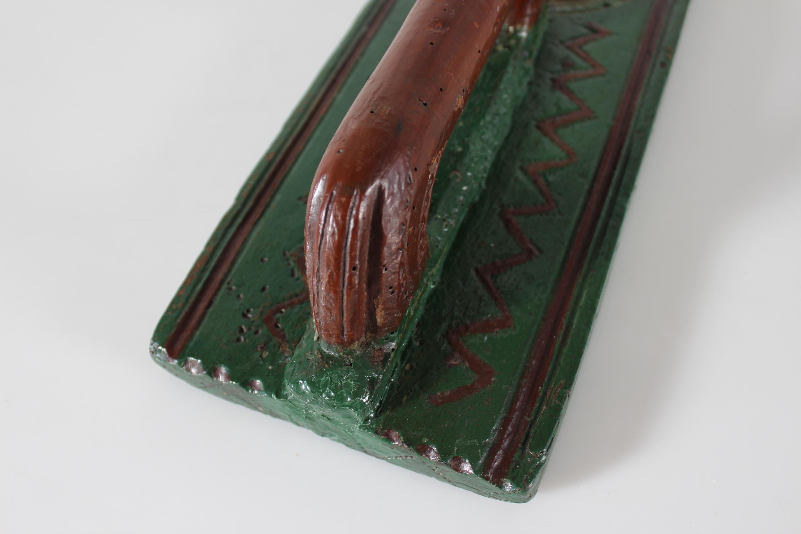 Antikes dänisches Mangle-Karton-Hochzeits-/ Liebesgeschenk aus Holz mit Pferd, datiert 1768 (Handgeschnitzt) im Angebot