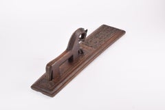 Antique Danish Wooden Mangle Board Wedding Love Gift with Horse Dated 1814