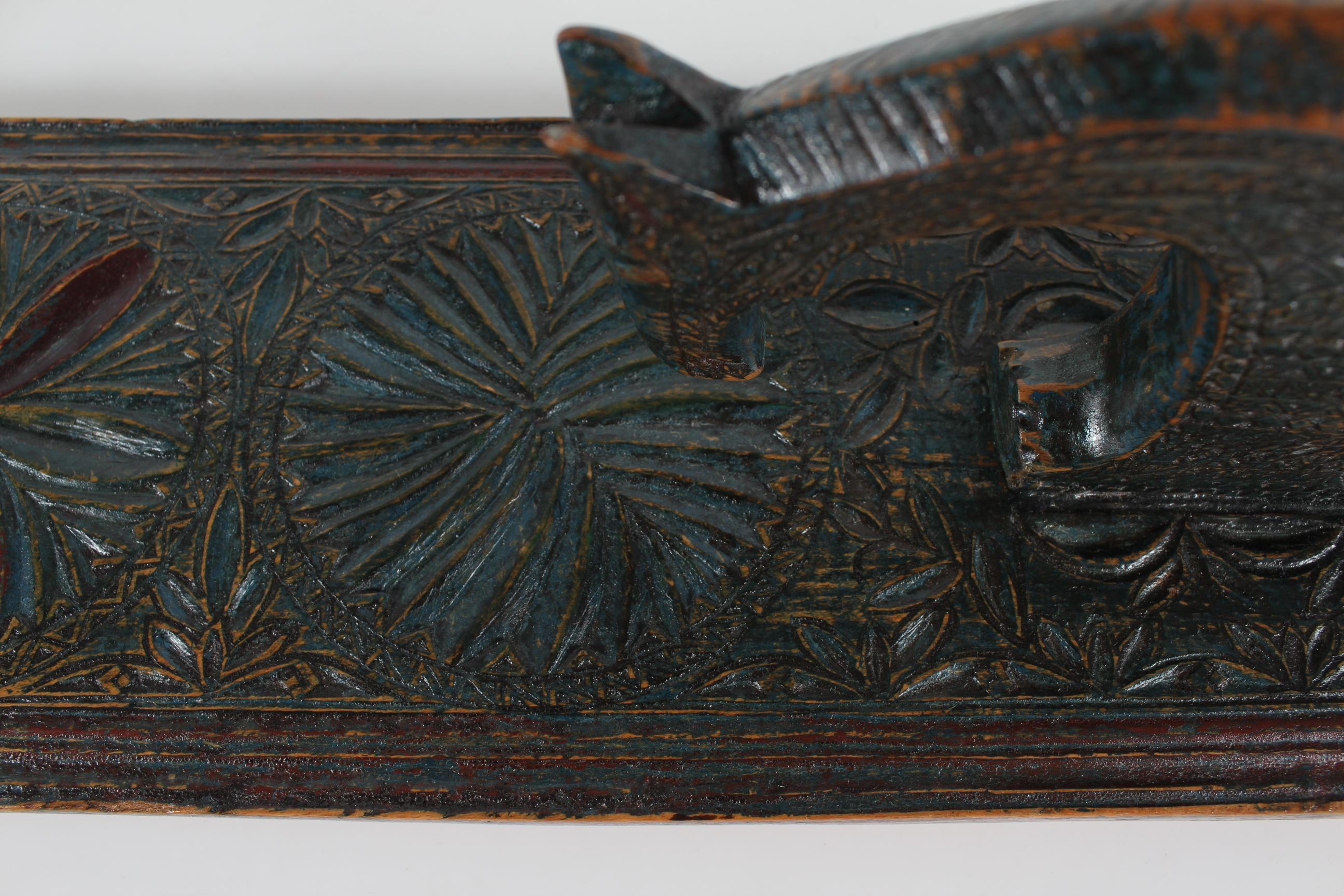 Antique Danish Wooden Mangle Board Wedding Love Gift with Horse Dated 1815 8