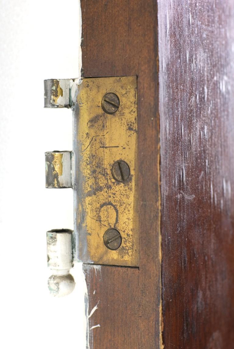 Antique Dark Birch Solid Wood French Door w/ 15 Glass Lite Panes For