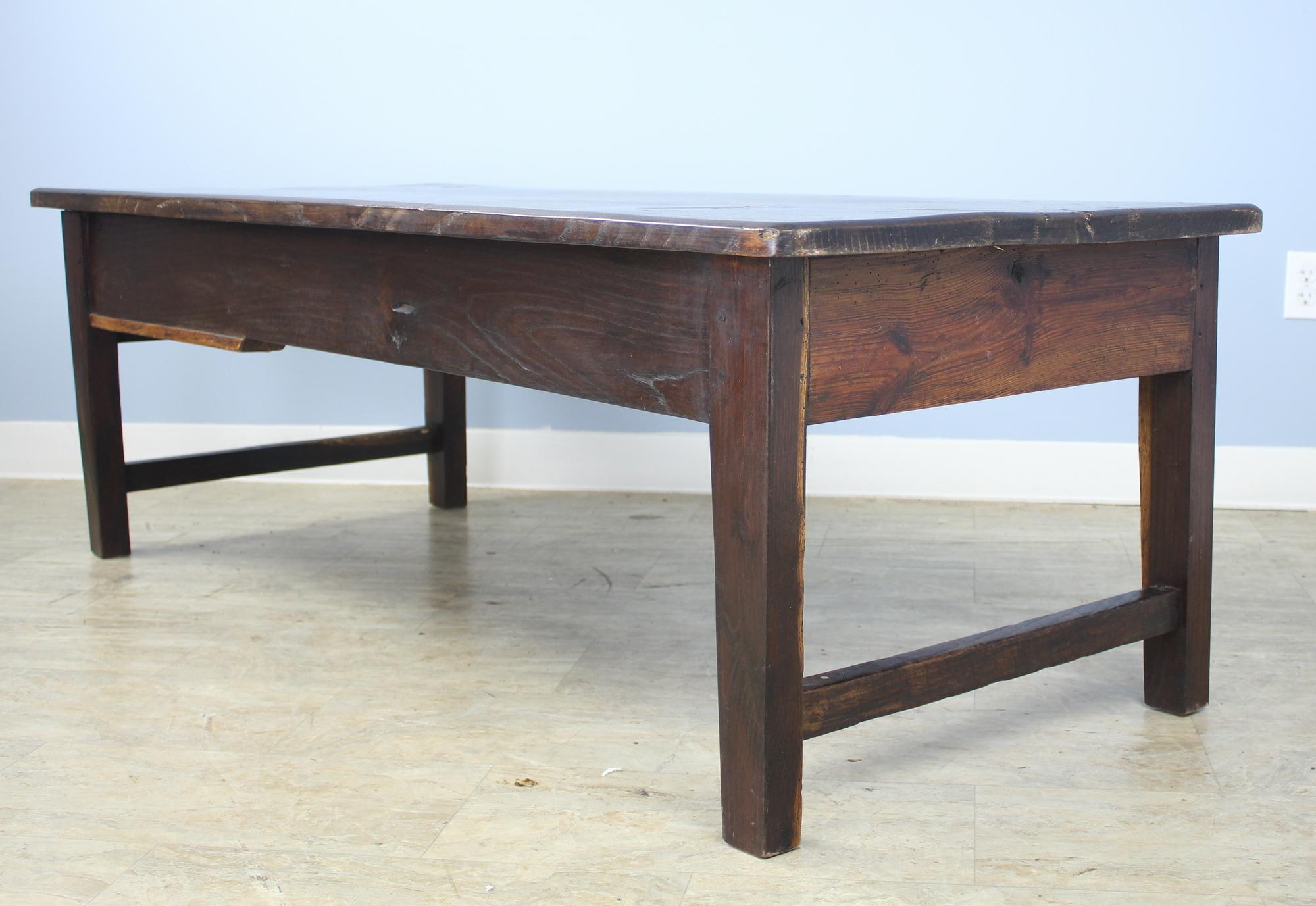 Antique Dark Chestnut Coffee Table For Sale 1