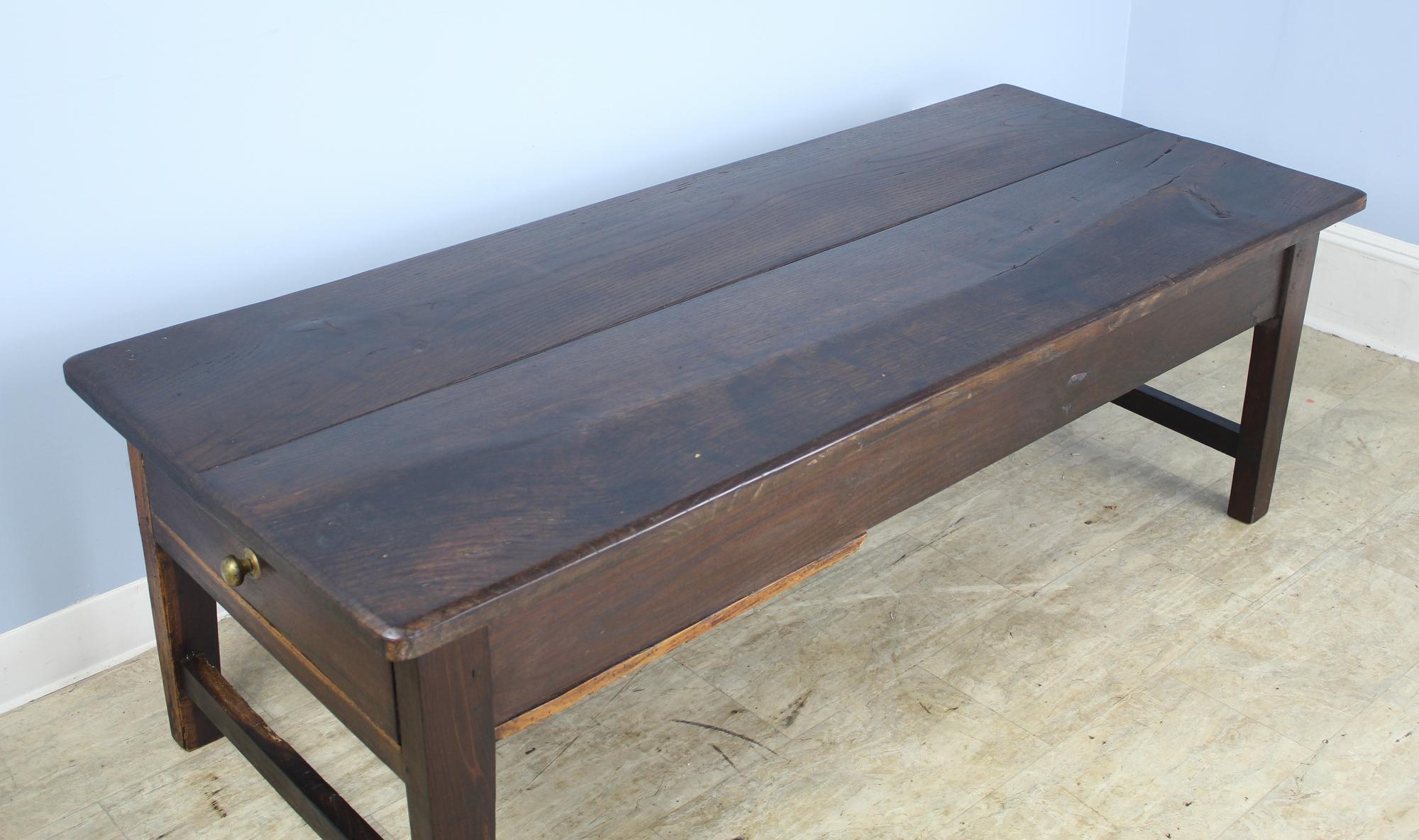 Antique Dark Chestnut Coffee Table For Sale 2