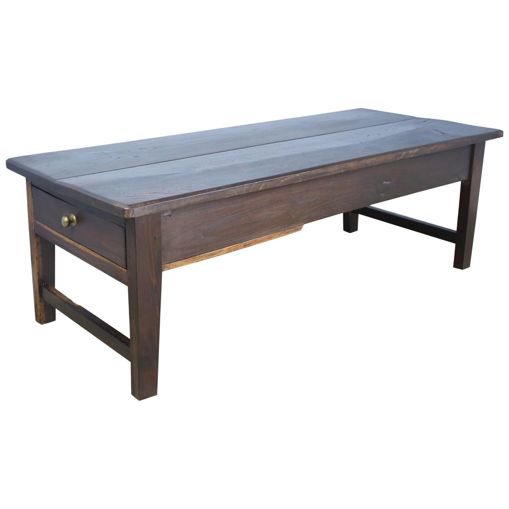 Antique Dark Chestnut Coffee Table For Sale