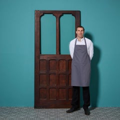 Antique Dark Oak Interior Door with Glazing