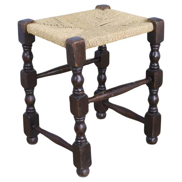 Antique Dark Oak String Stool For Sale at 1stDibs | string in stool