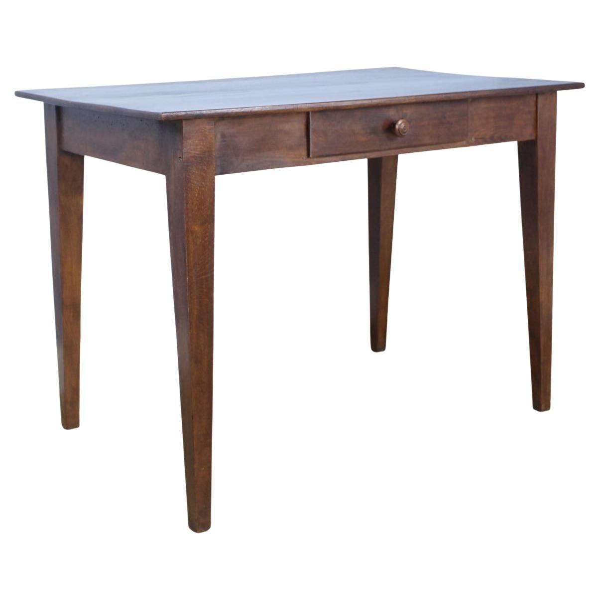 Antique Dark Pine Side or Small Writing Table