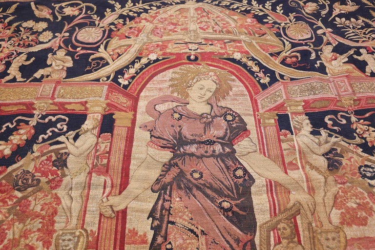 Antique D'Art De Rambouillet Edition French Tapestry. Size 9' 9" x 13