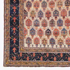 Antique Dated (1854) Northwest Carpet - Mid 19th Century