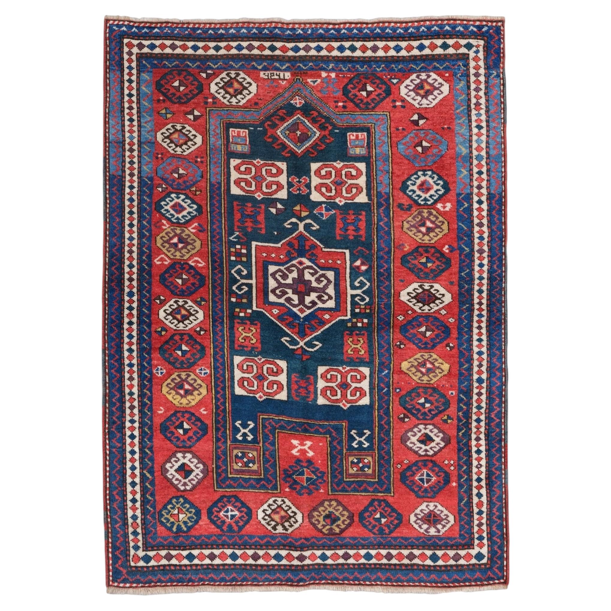 Tapis de prière Fahrola ancien daté - Daté de l'an 1292 de l'Hégire = 1875 après J.-C.