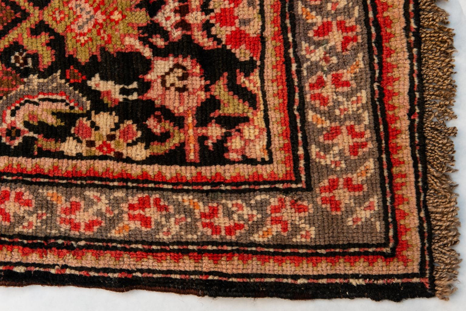 Hand-Knotted Antique  Karebagh Shusha Runner Dated and Signed For Sale