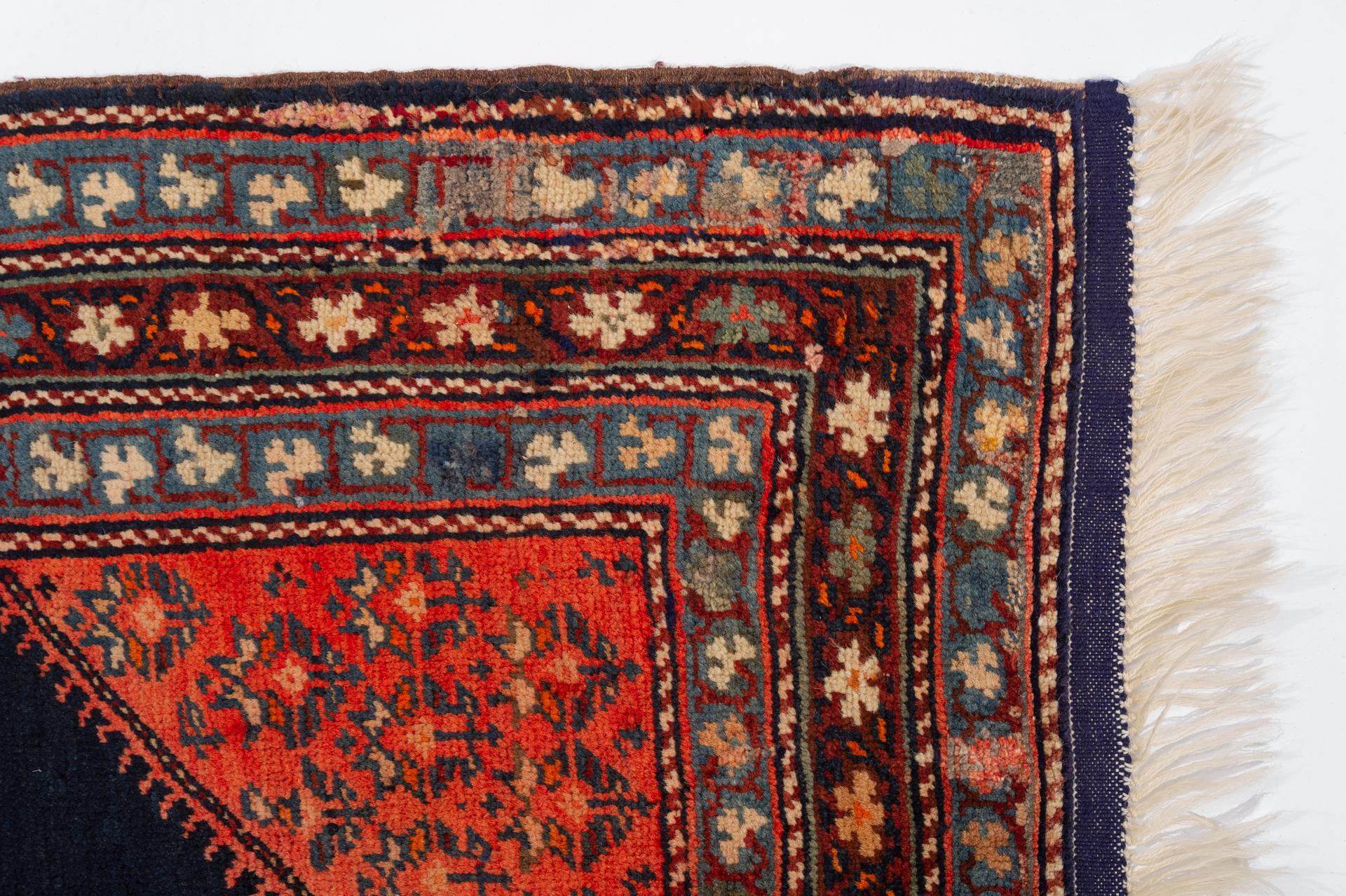 Antique Dated GENDJEH Caucasian Carpet For Sale 3