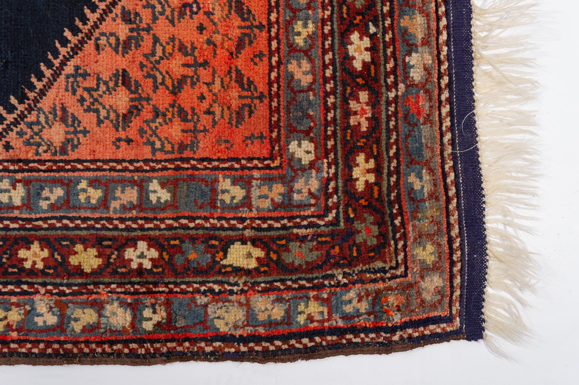 Antique Dated GENDJEH Caucasian Carpet For Sale 2