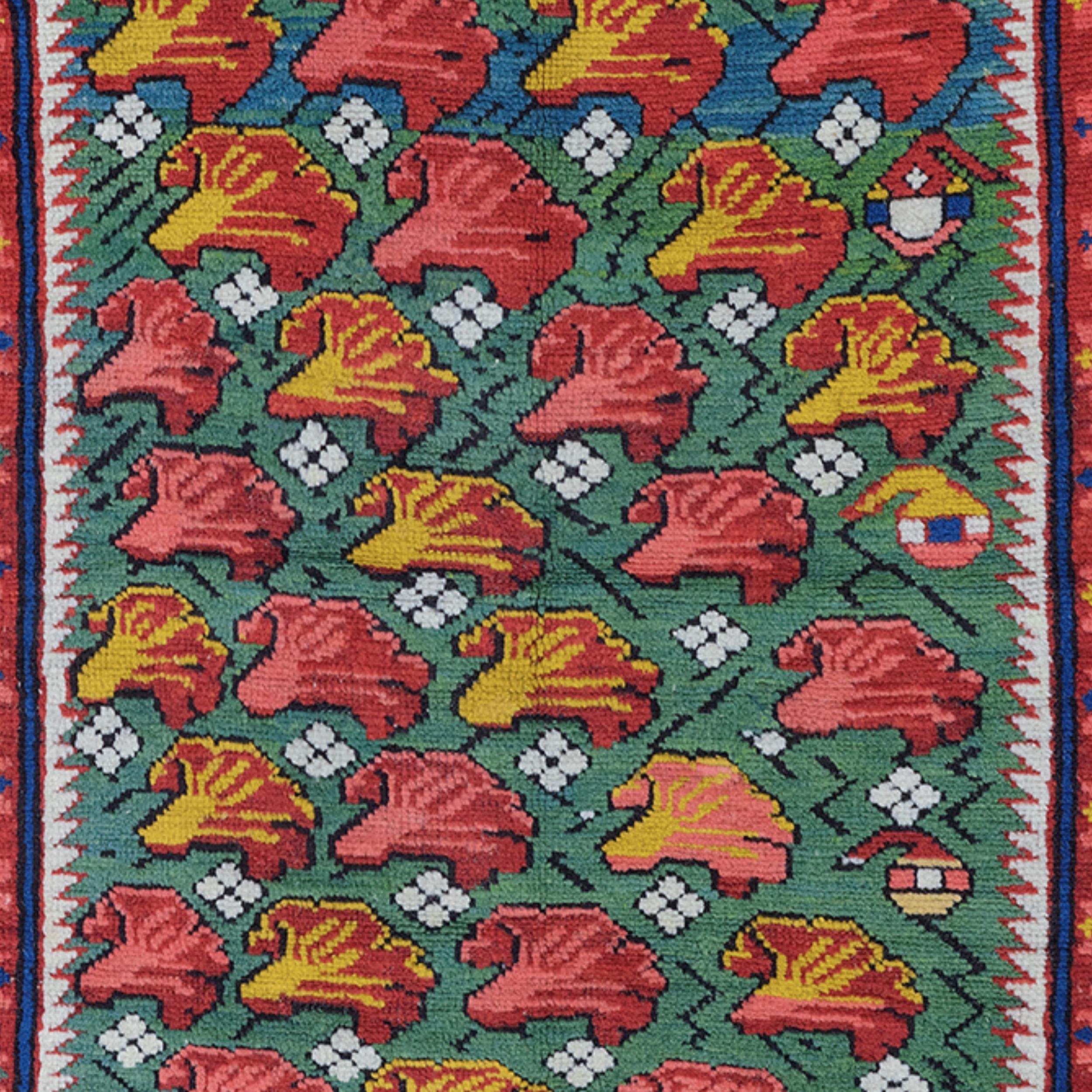 Caucasico Tappeto antico datato Seichour - datato AH 1270 = ADS 1854 in vendita