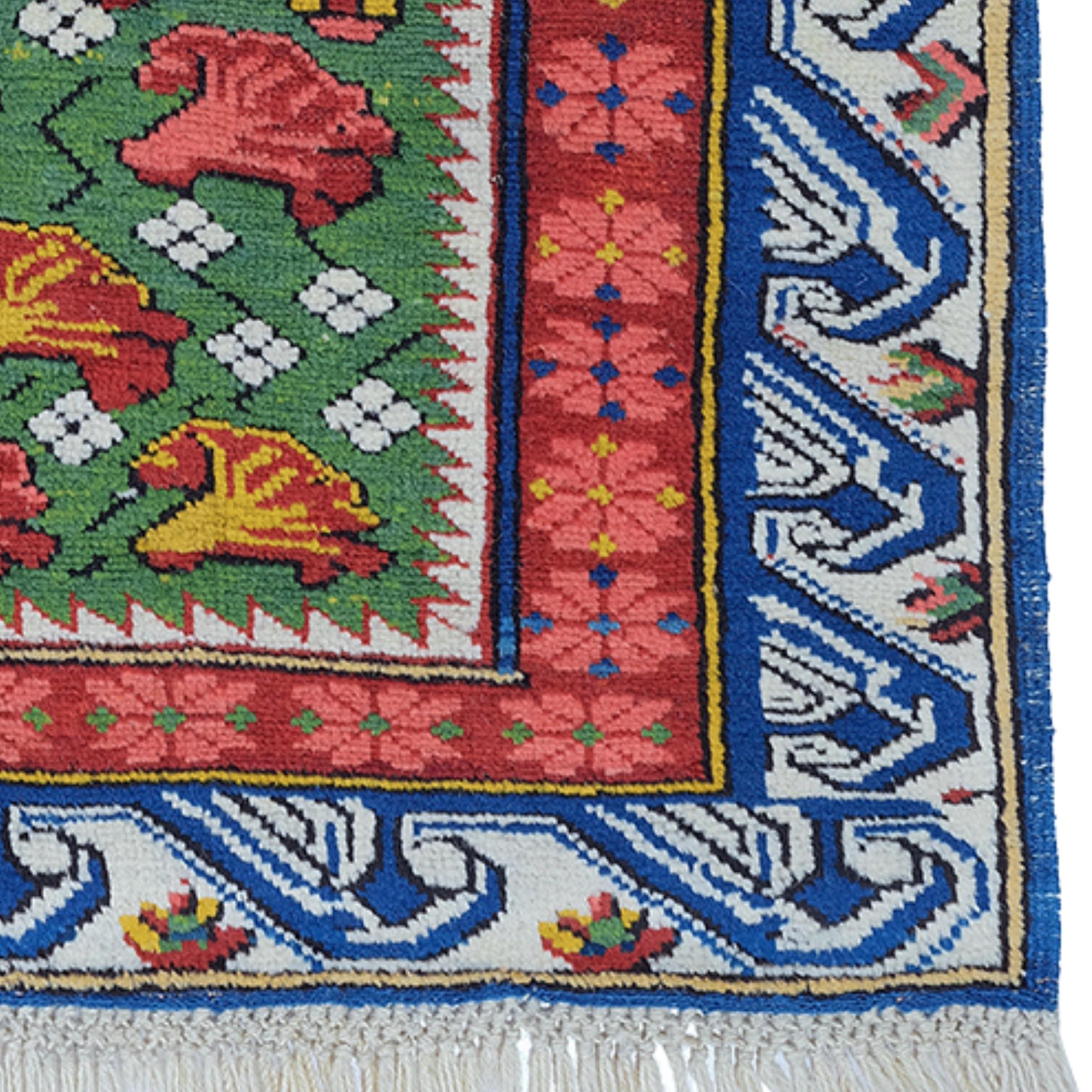 Tappeto antico datato Seichour - datato AH 1270 = ADS 1854 In condizioni buone in vendita a Sultanahmet, 34