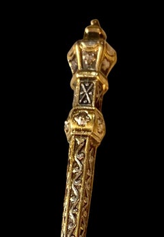 Antique Daubree Silver Vermeil Ice Cream Shovels/Spoons In Presentation Case