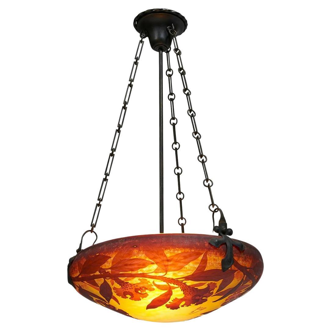 Plafonnière ancienne Daum Nancy début 20ème siècle Art Nouveau en vente