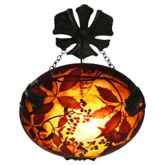 Antique Daum Nancy & Louis Majorelle chandelier / pendant light Art Nouveau 1910