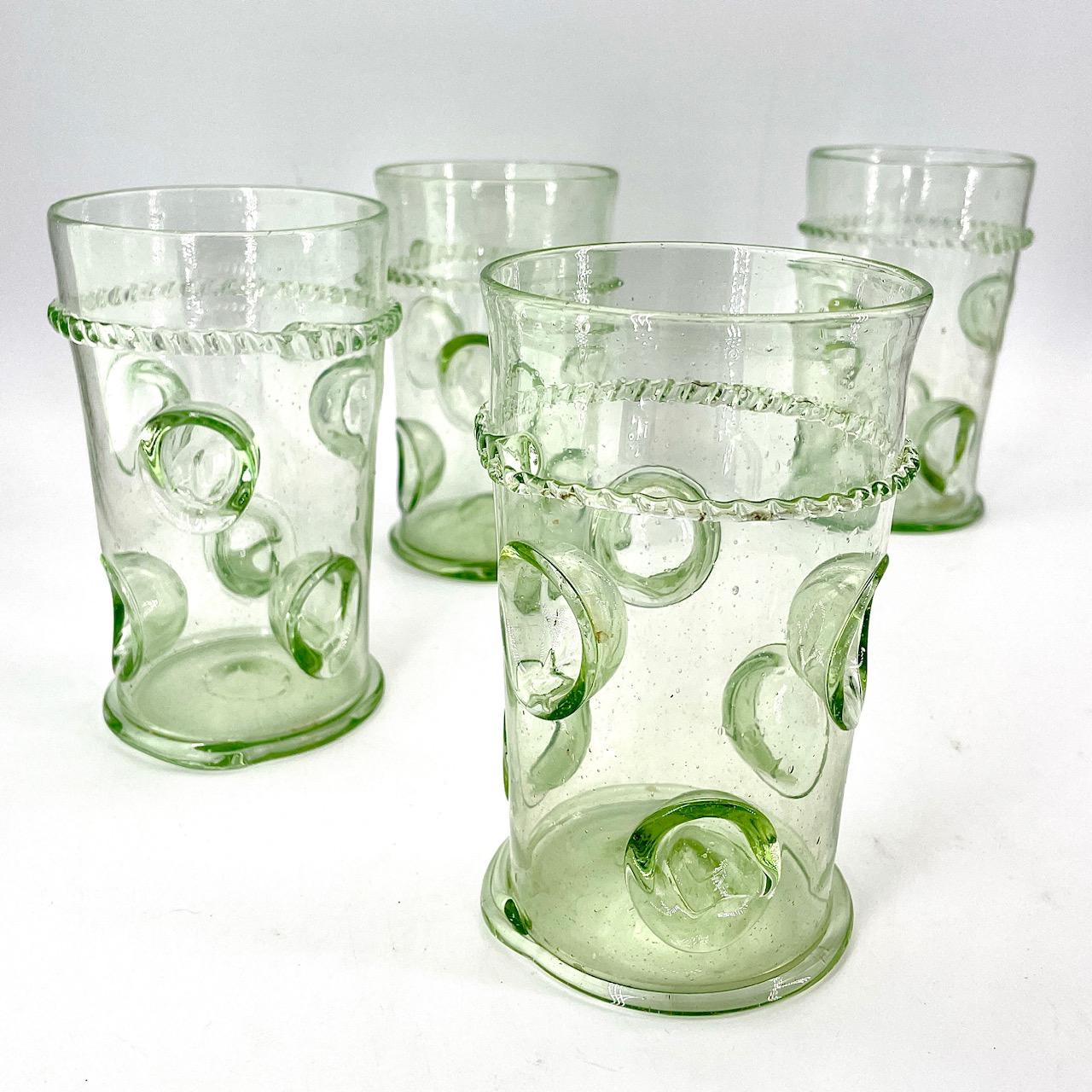 We do not have any information on these glasses, like exact origin or age.  The estate where these were purchased was filled with fine 19th century furnishings.  