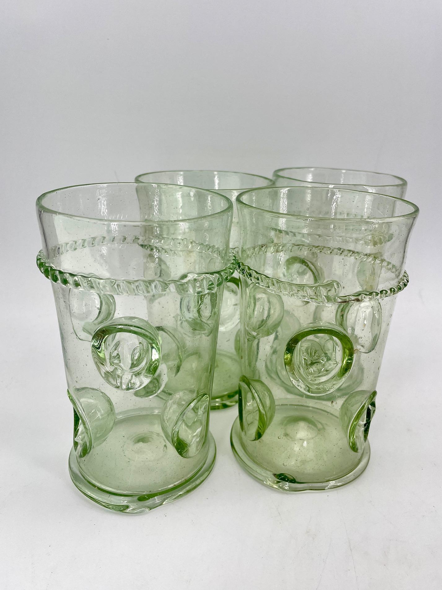Hand-Crafted Antique Daumenglas German Forest Glasses Thumb Finger Glass For Sale